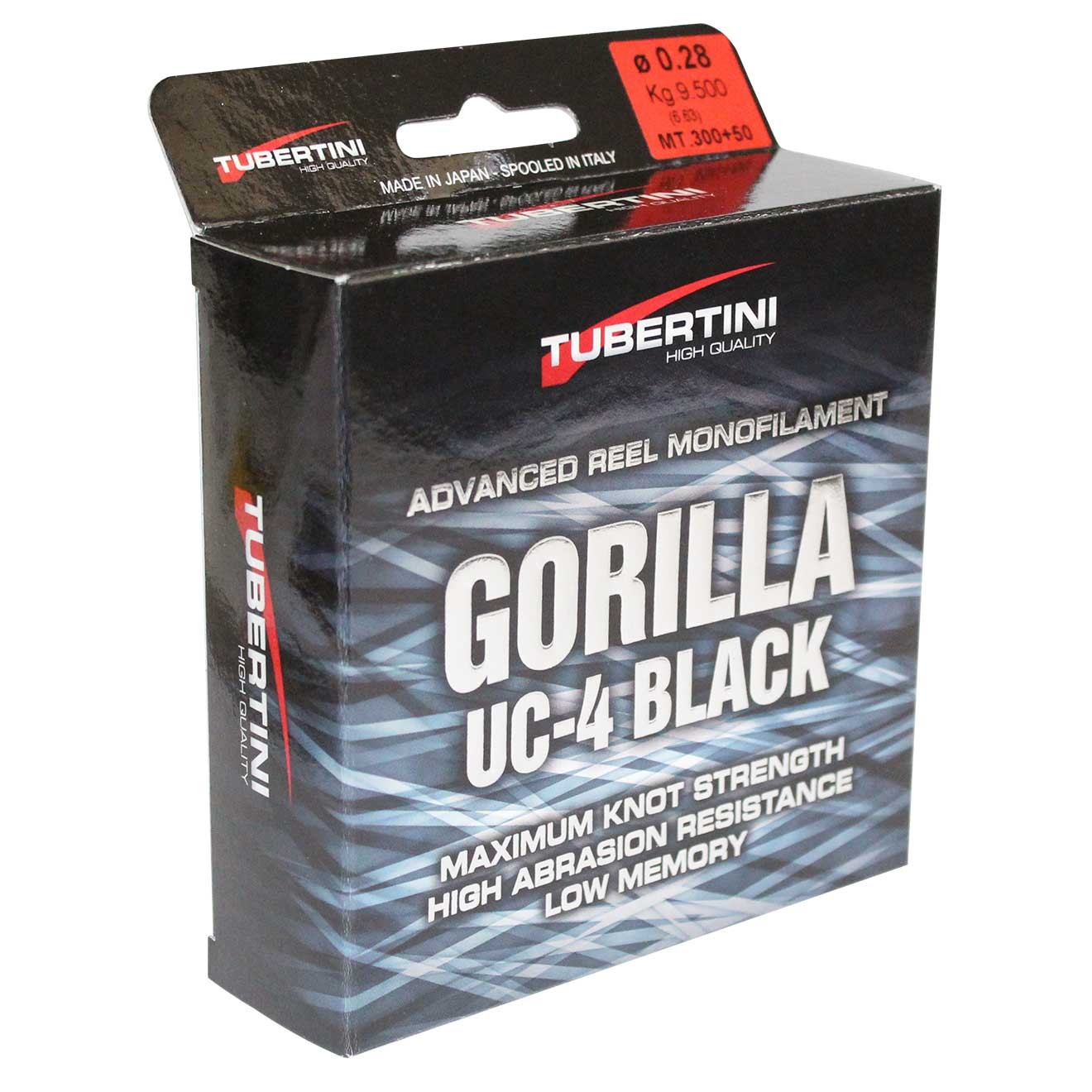 0,25mm Fishing Tackle Max FTM Tubertini Gorilla Schnur UC4 Black 350m 0,16mm 